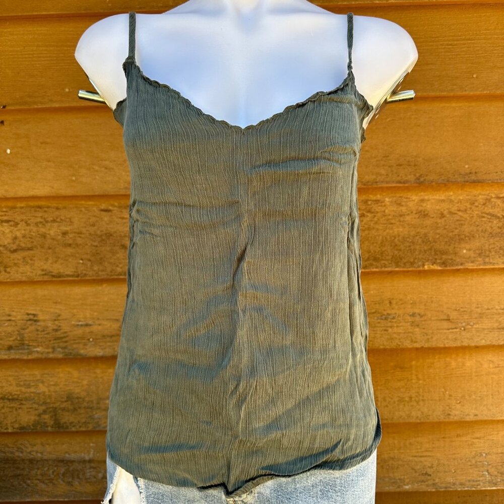 Azoe Sage Green Adjustable Camisole Loose Fit Tank Top Size S